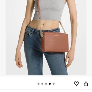 Michael Kors Tan Crossbody Bag with Gold Accents